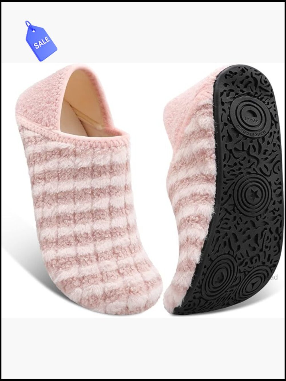Unisex Slippers with Rubber Sole, Non-Slip, Indoor/Outdoor, Slip-On, Closed Toe